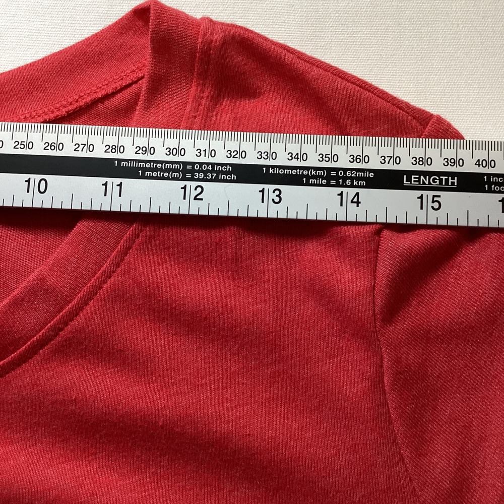 Boxercraft NWT L Red Varsity Stripe Lace Up T-Shirt SportsDress Short Sleeve - Picture 7 of 7